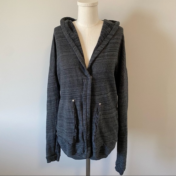 💥HOST PICK💥Aritzia Wilfred Free Rousseau Zip Up Sweater/Jacket Grey - Picture 6 of 16